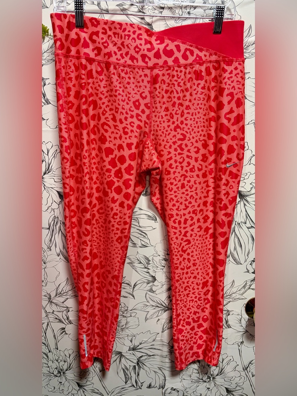 Nike Red Leopard Print Leggings